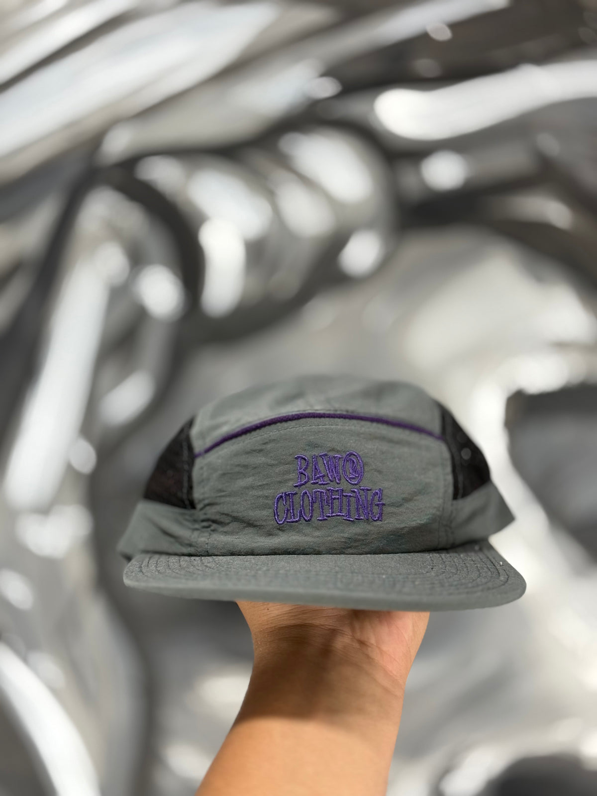 FIVE PANEL CINZA E ROXO